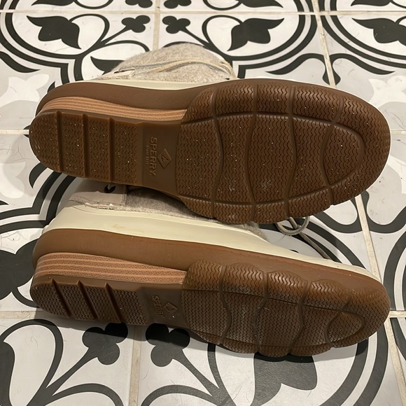 Sperry duck boots size 8.5 in light crème wool blend - Picture 4 of 4